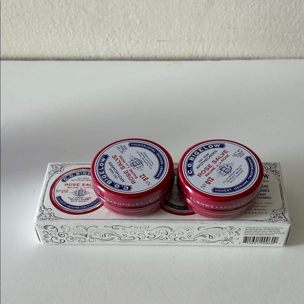 C.O. Bigelow Rose Salve set of 2 Lip Balm Set